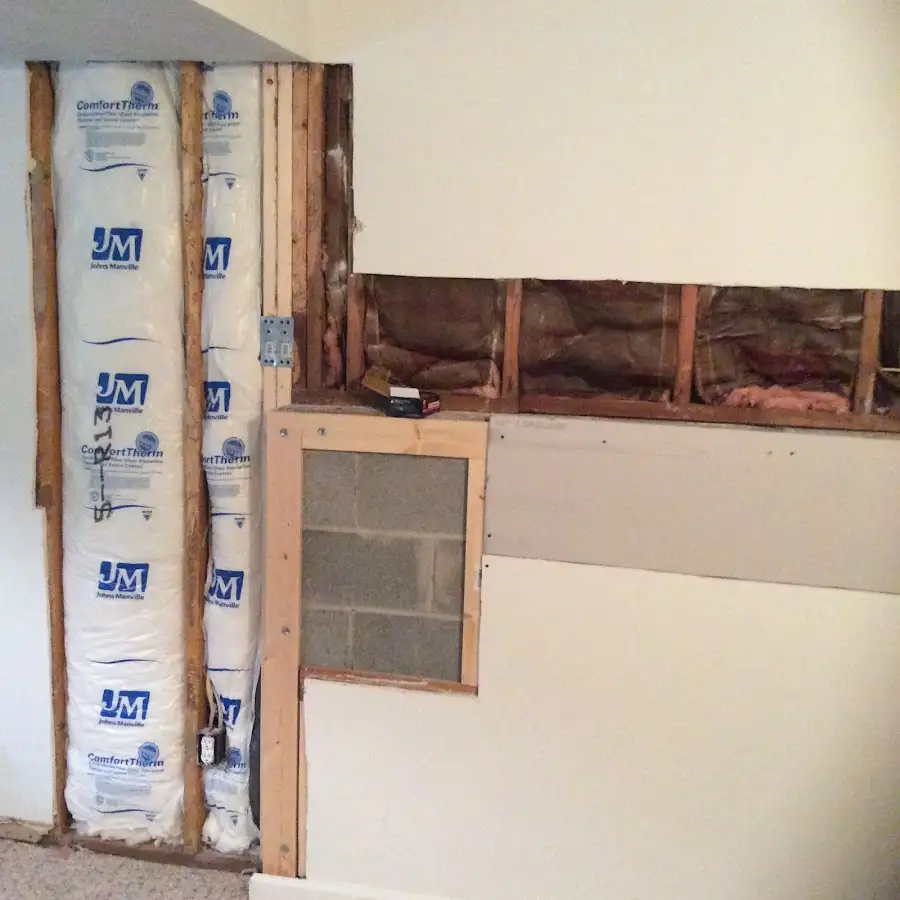 Wall insulation replacement during Basement Flood Cleanup in Hartford City